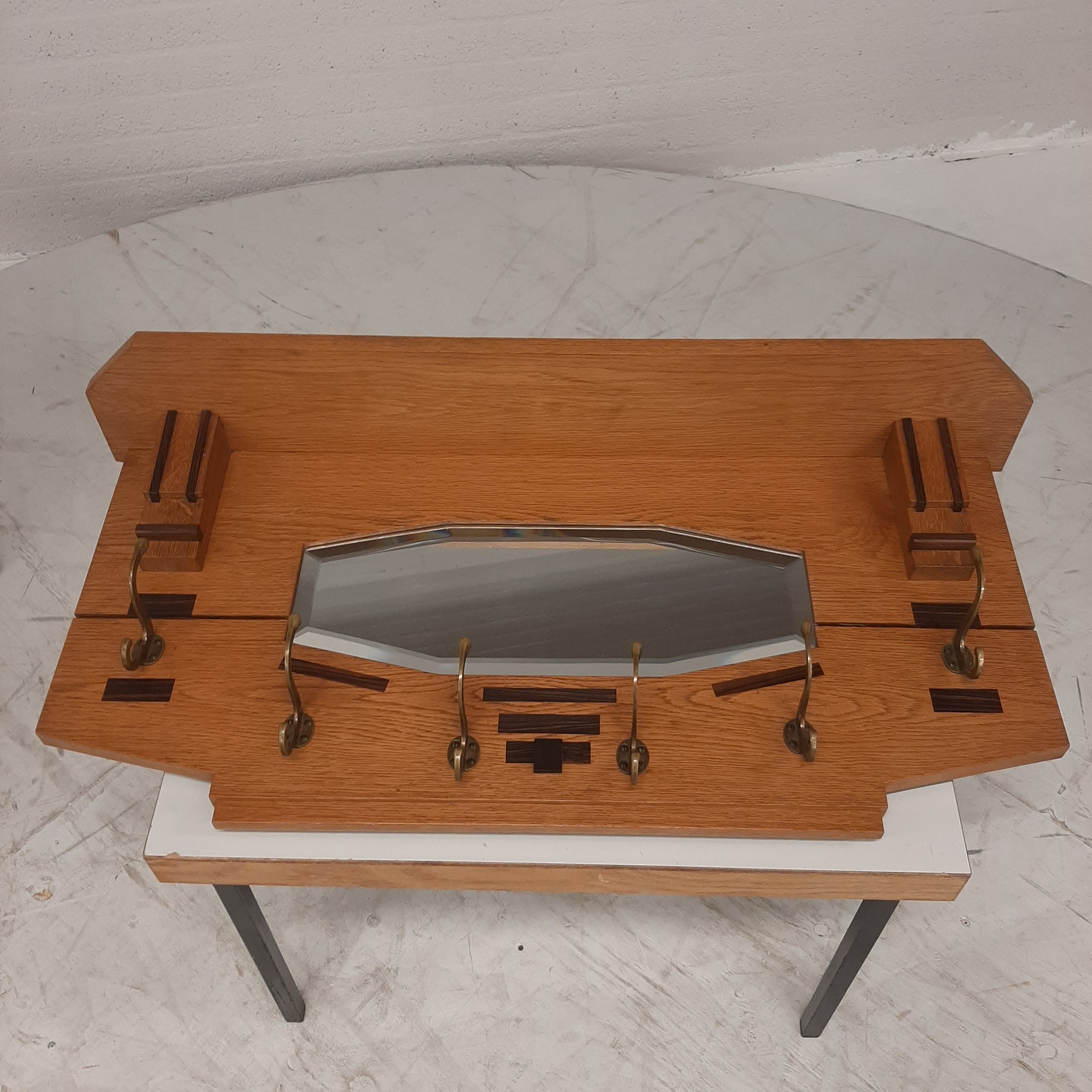 Art deco kapstok spiegel