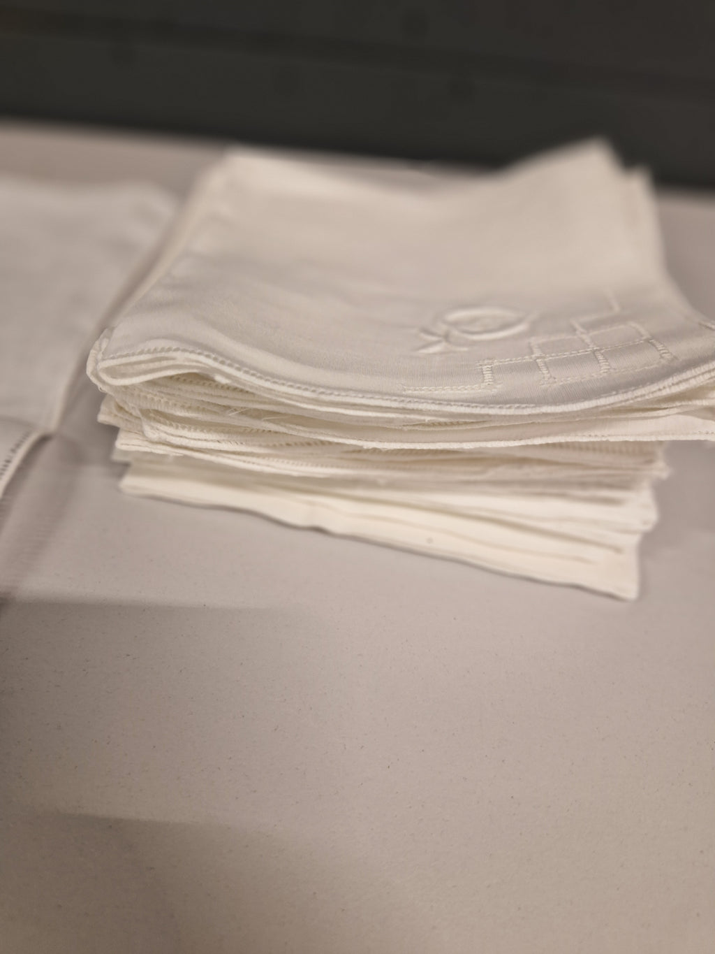 25x zeer fijn linnen servetten, retro