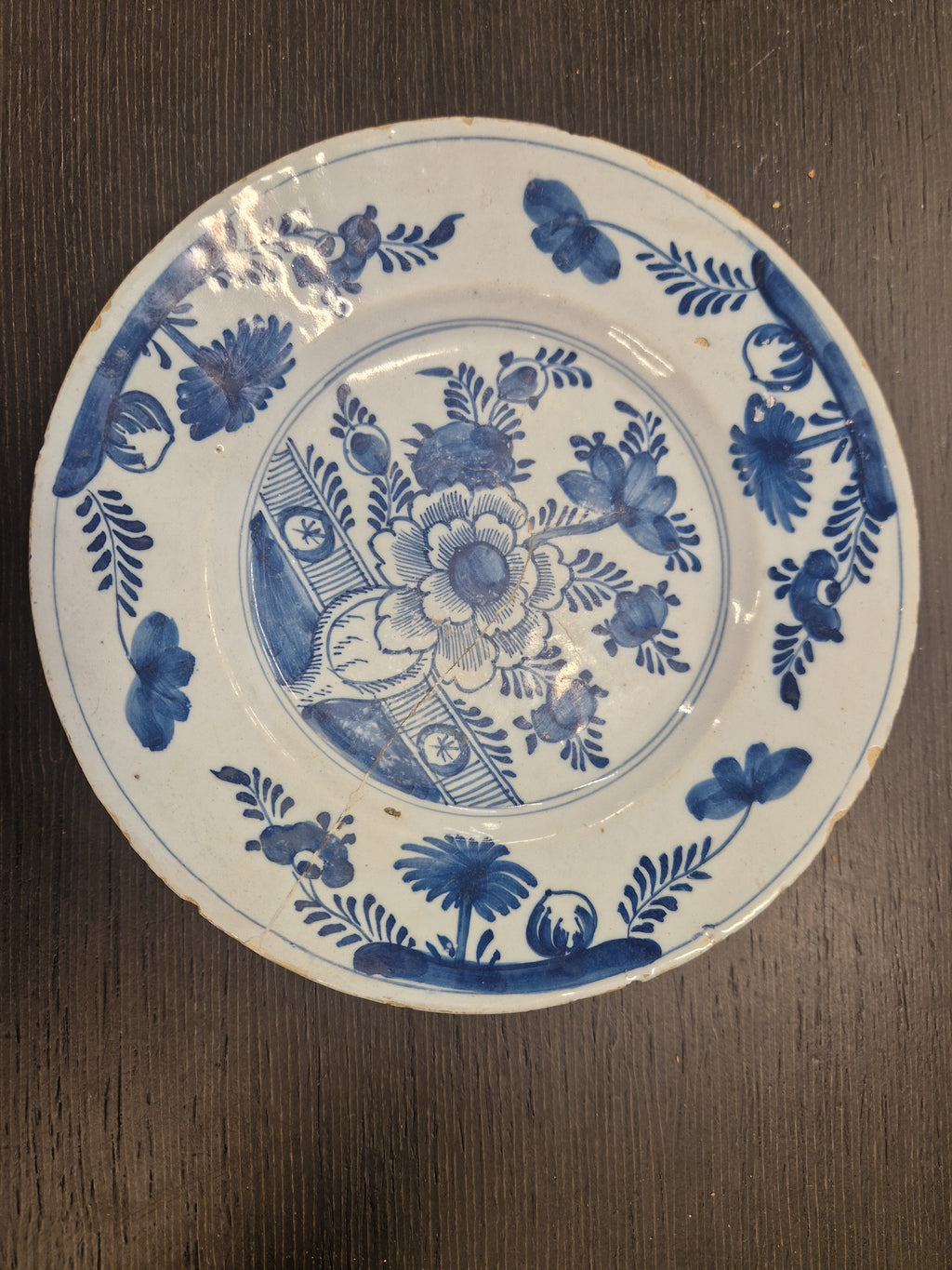 Delfts blauw bord, 18e eeuw