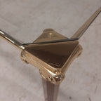 Salontafel messing met glasplaat
