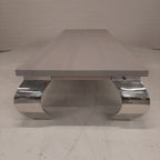 Design Salontafel Megagroot! Met Gebogen Rvs Poten