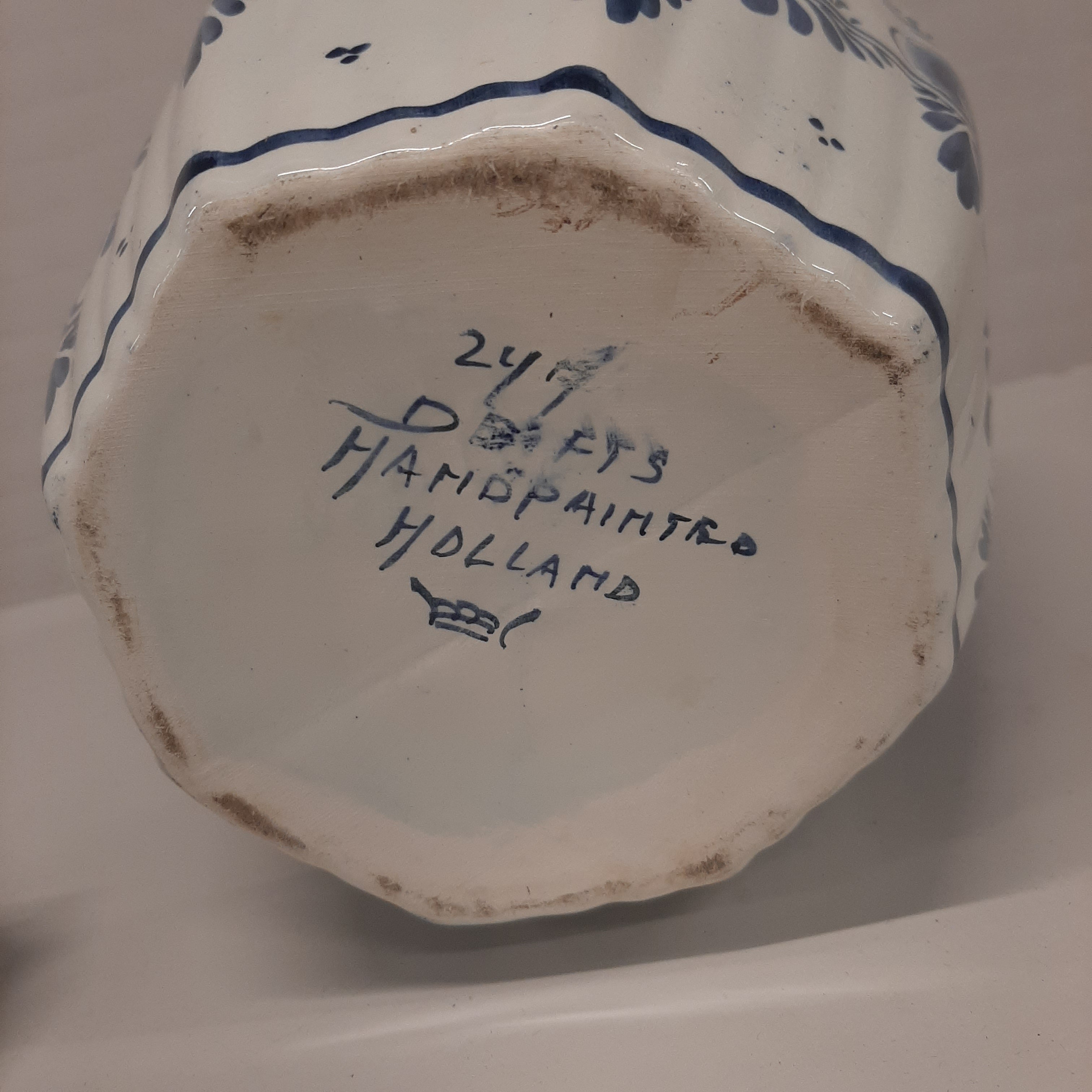 Delfts blauw dekselvaas