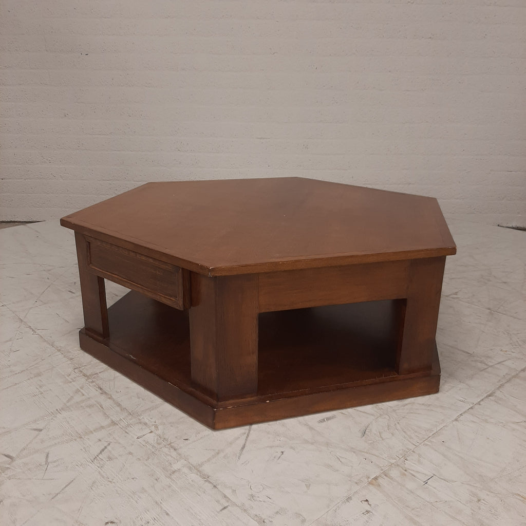 Salontafel 6 hoekig met lade