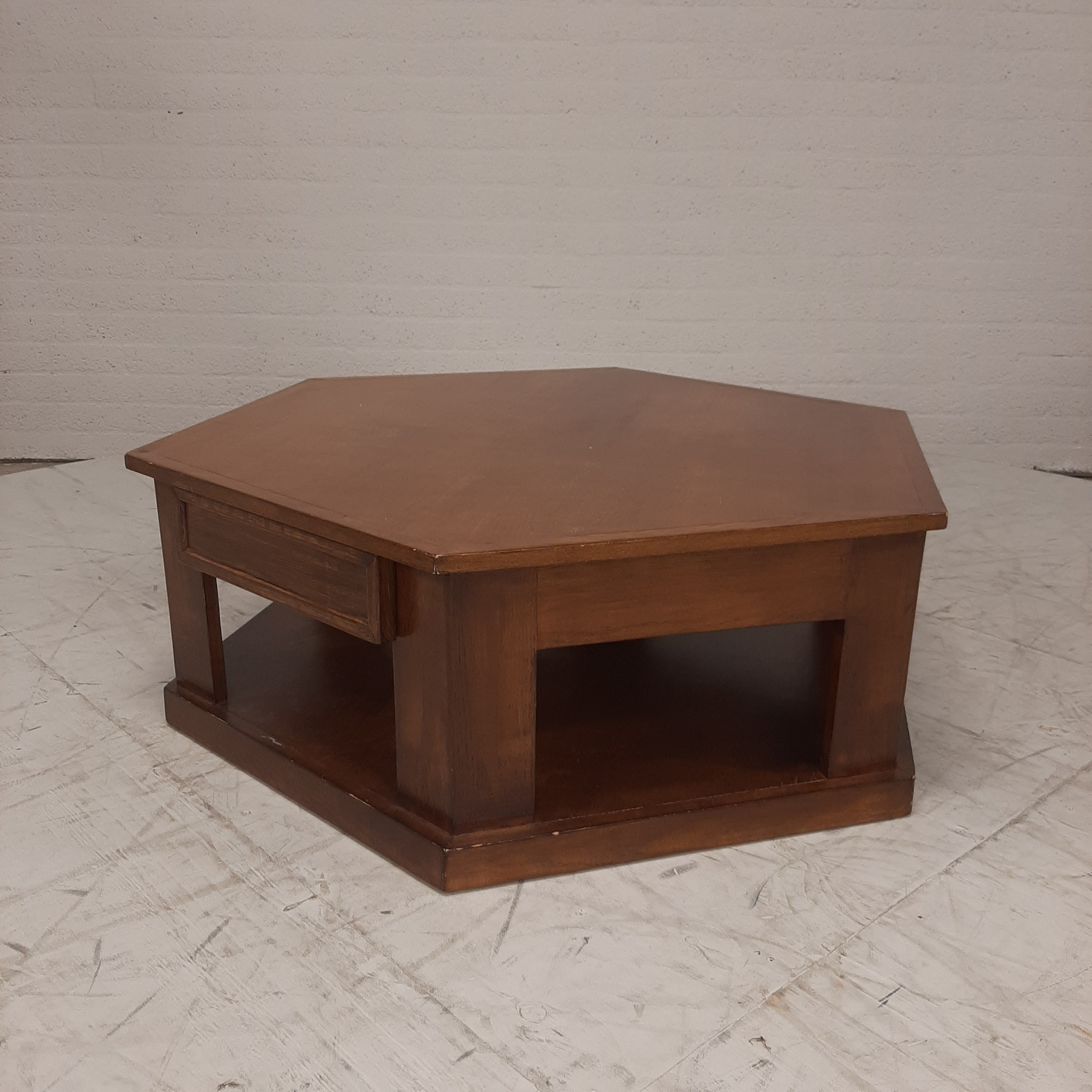 Salontafel 6 hoekig met lade