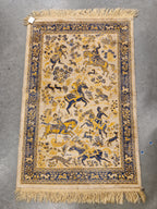 Perzisch zijden tapijt, machinaal geknoopte 115x68cm