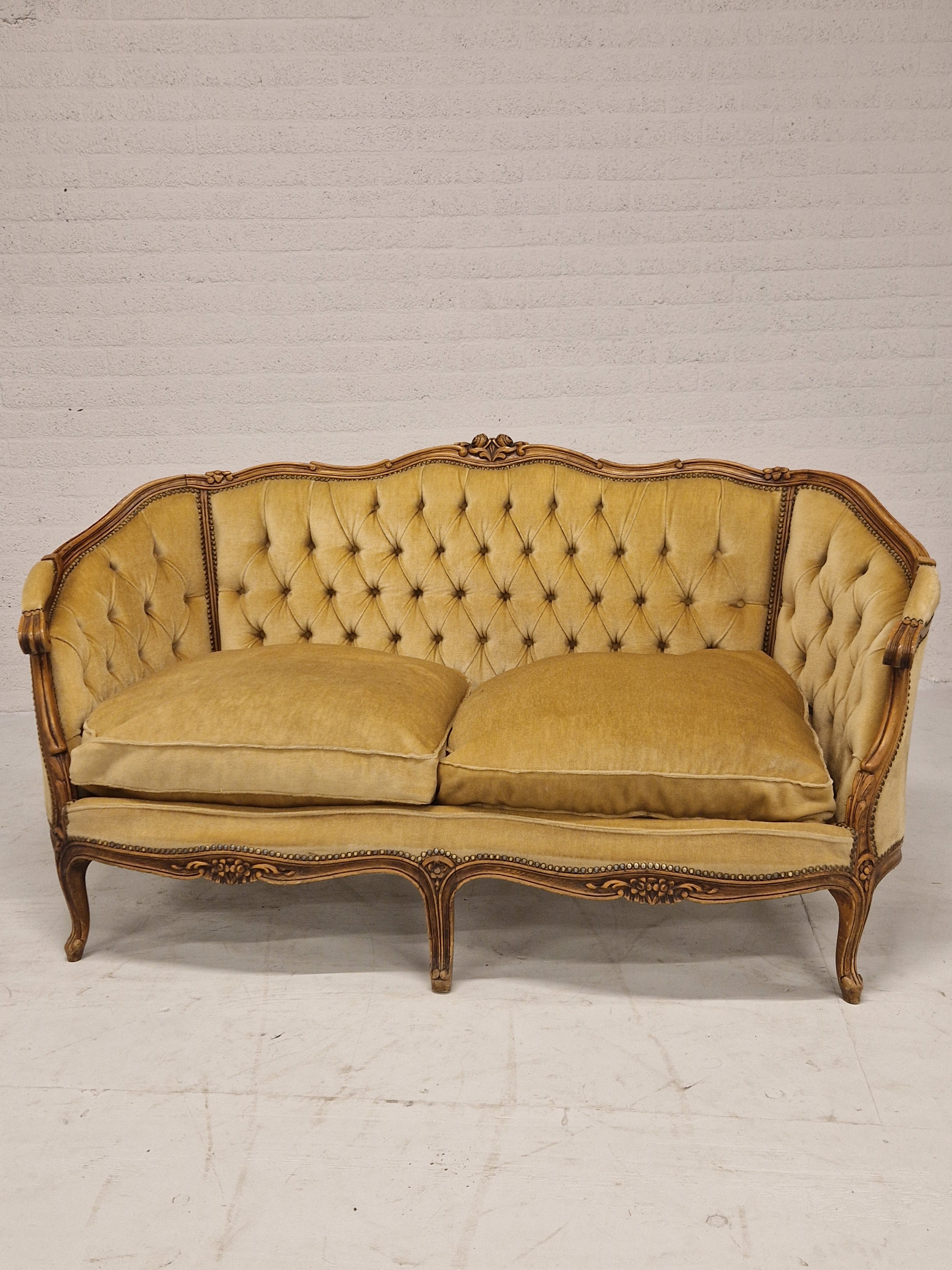 Rococo stijl, tweezitter, 162x75 cm