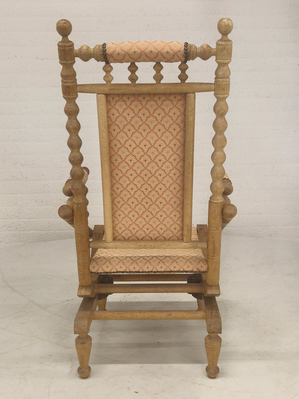 Eiken schommelstoel, rocking chair, 70's