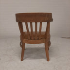 Thonet model armstoel bruin leren zitting