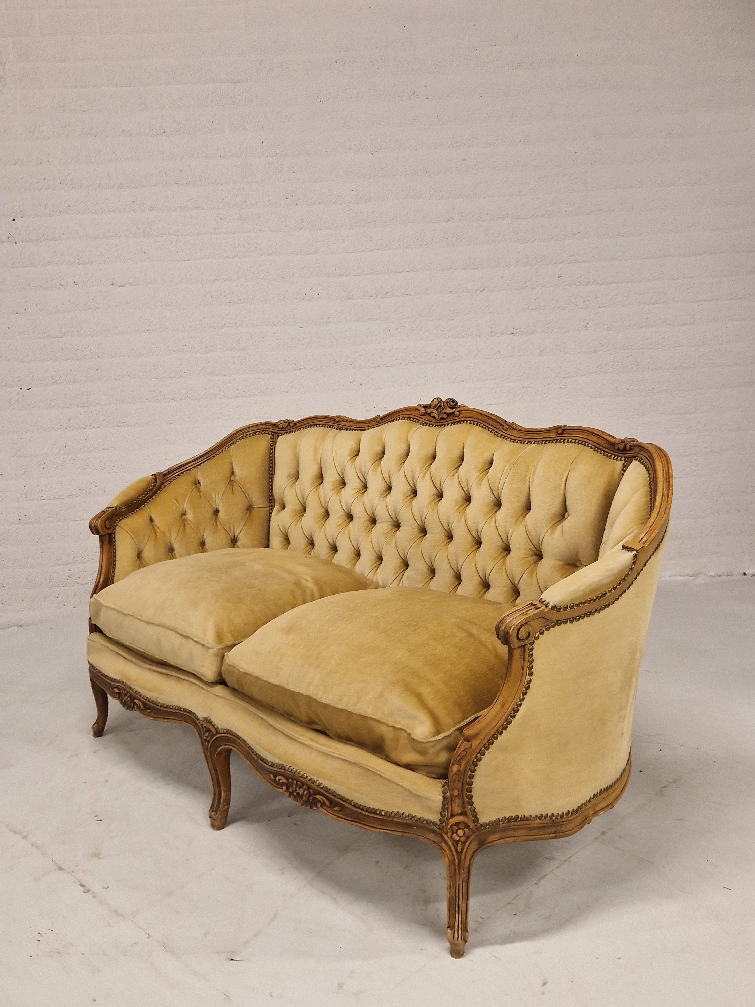 Rococo stijl, tweezitter, 162x75 cm