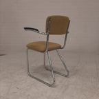 Buisframestoel gele bekleding