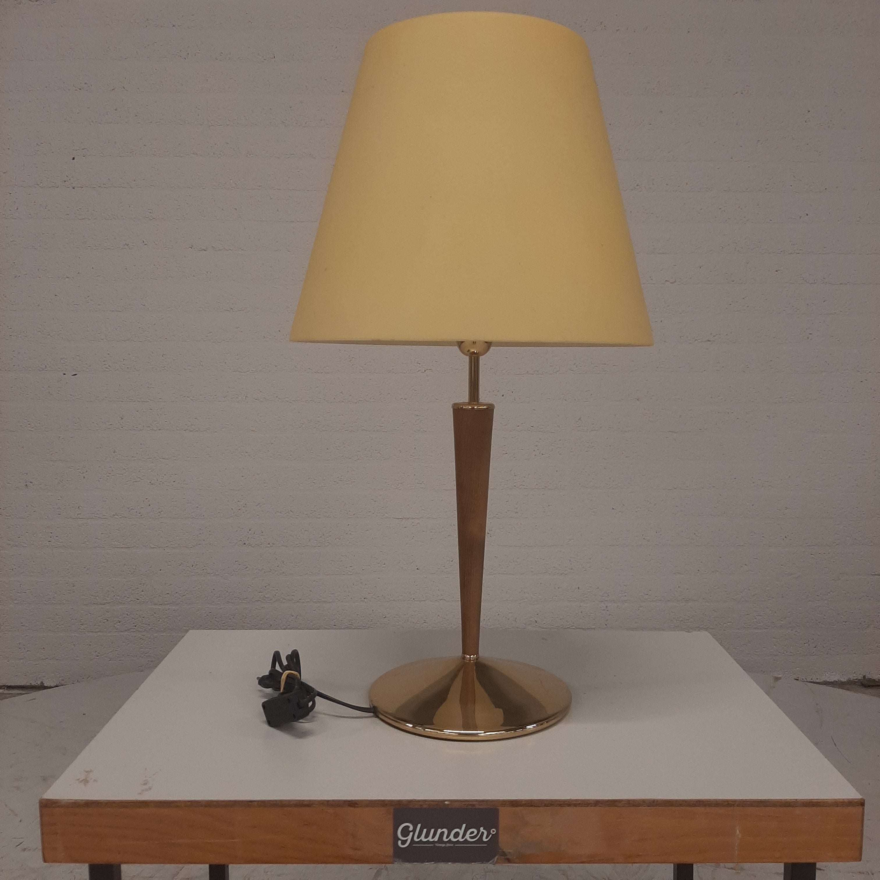 Mid century modern lamp zware kwaliteit messing voet