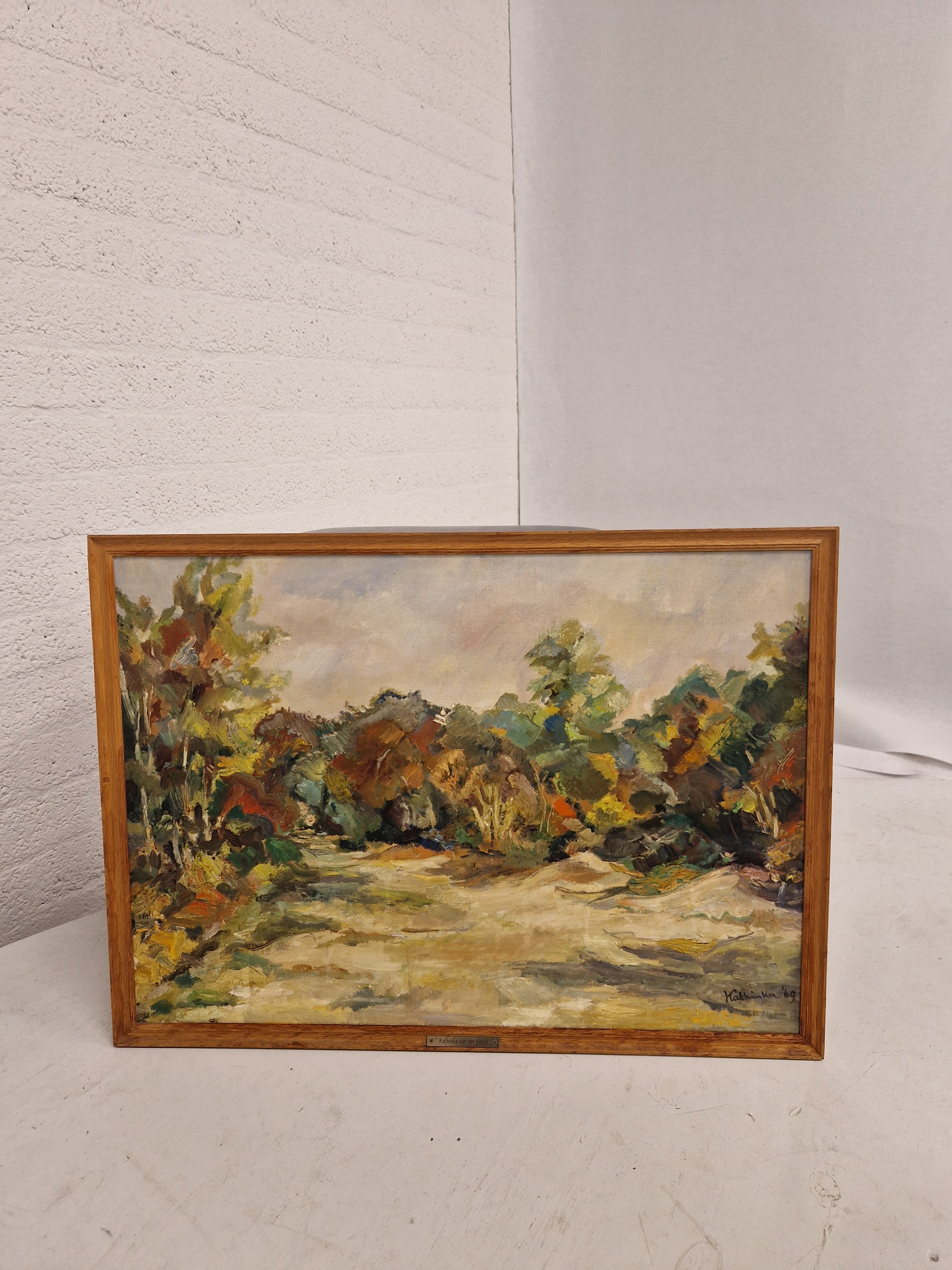 Olieverf Kathinka van der Heide, parklandschap