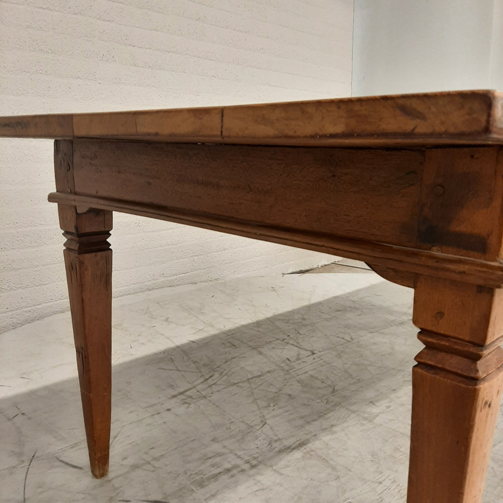 Massief eiken bureau / tafel 2 lades