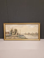 Aquarel Hollands landschap