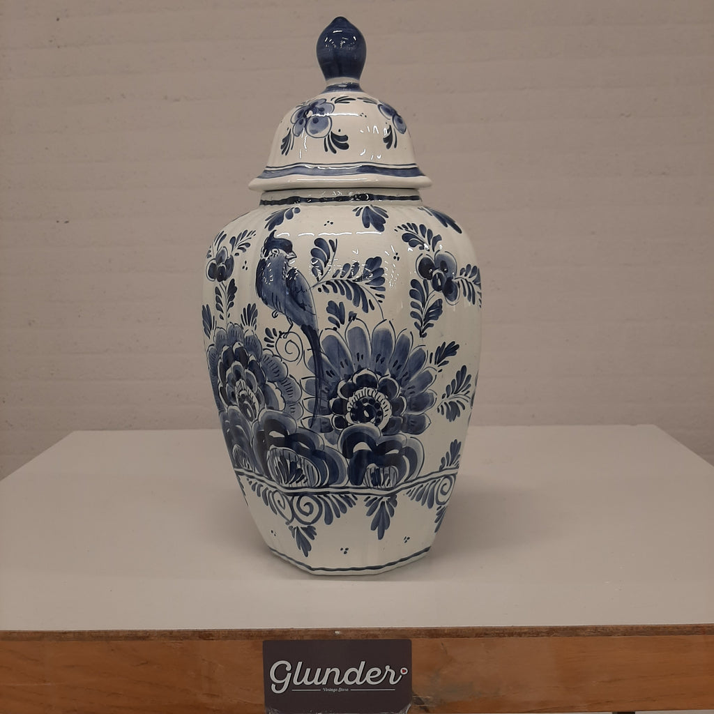 Delfts blauw dekselvaas