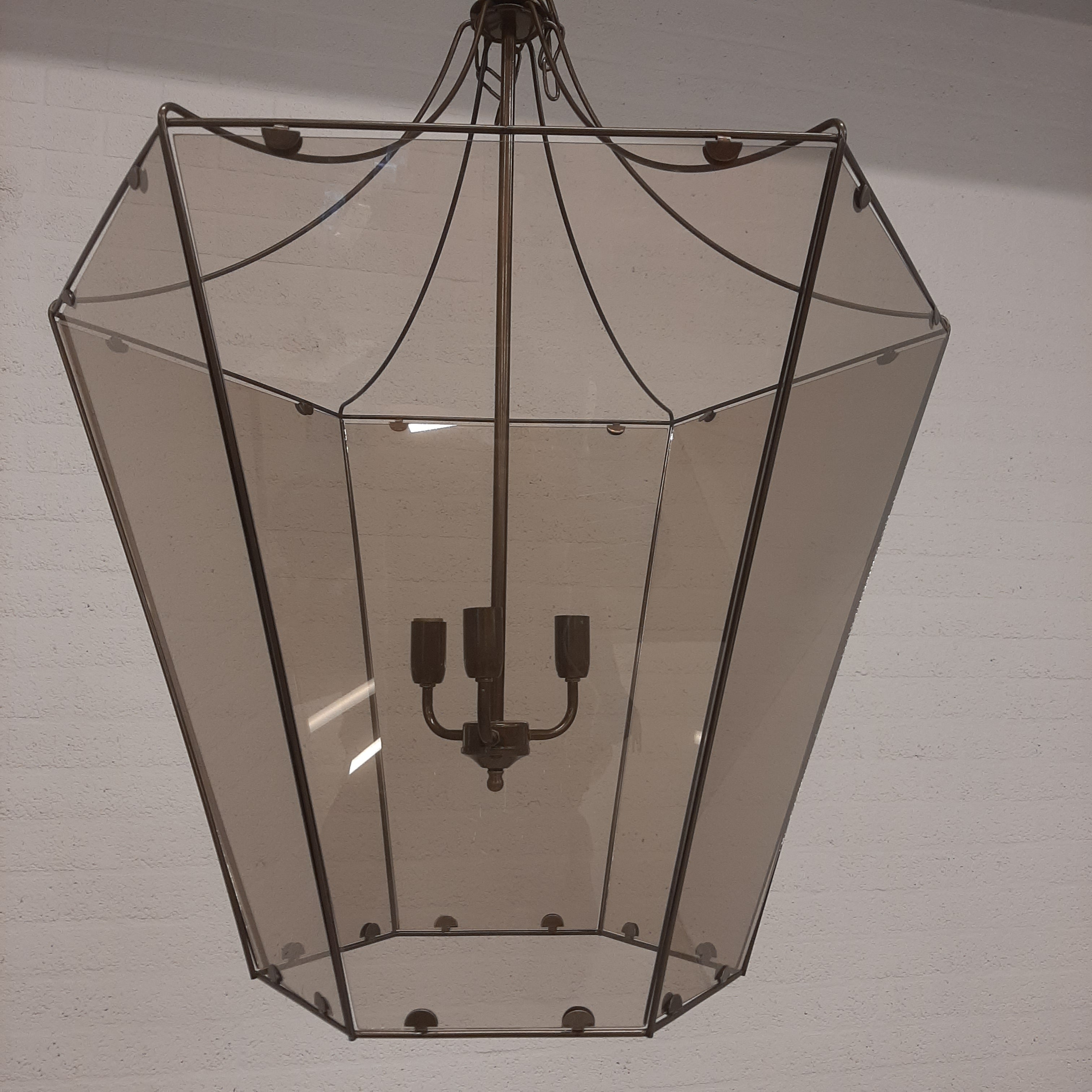 XXL Lamp Lantaarn 6 Vlakken Glas