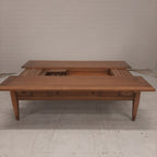 Vintage salontafel met barcompartiment