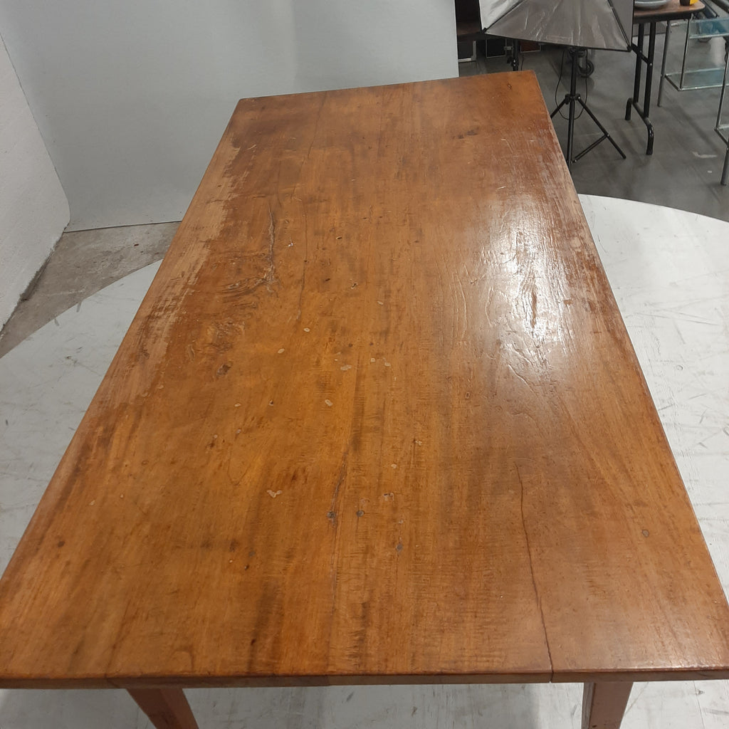 Massief eiken bureau / tafel 2 lades