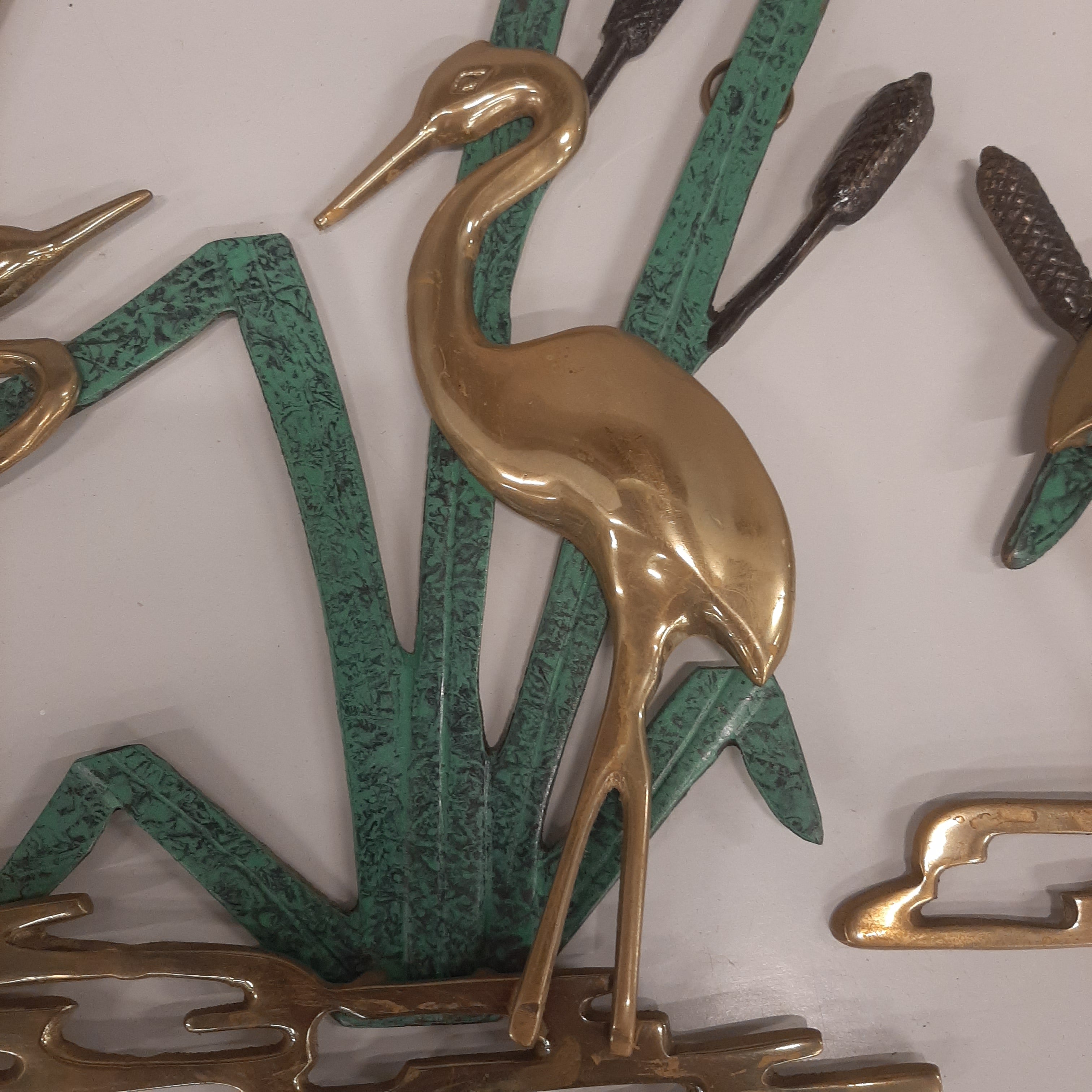 Metalen wanddecoratie kraanvogels p.st
