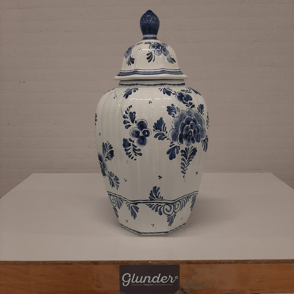 Delfts blauw dekselvaas