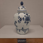 Delfts blauw dekselvaas