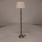 Vintage staande lamp messing golvende poot