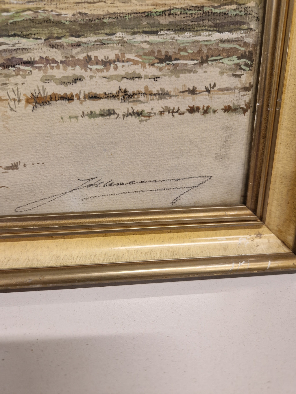 Aquarel Hollands landschap