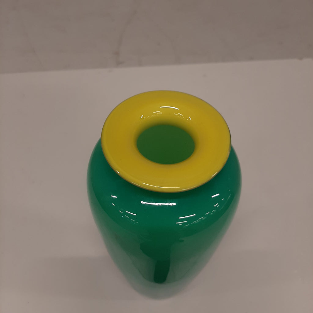 Mongeblazen Murano glas vaas Carlo Nason 1970 Italië. Smal