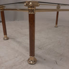 Salontafel messing met glasplaat