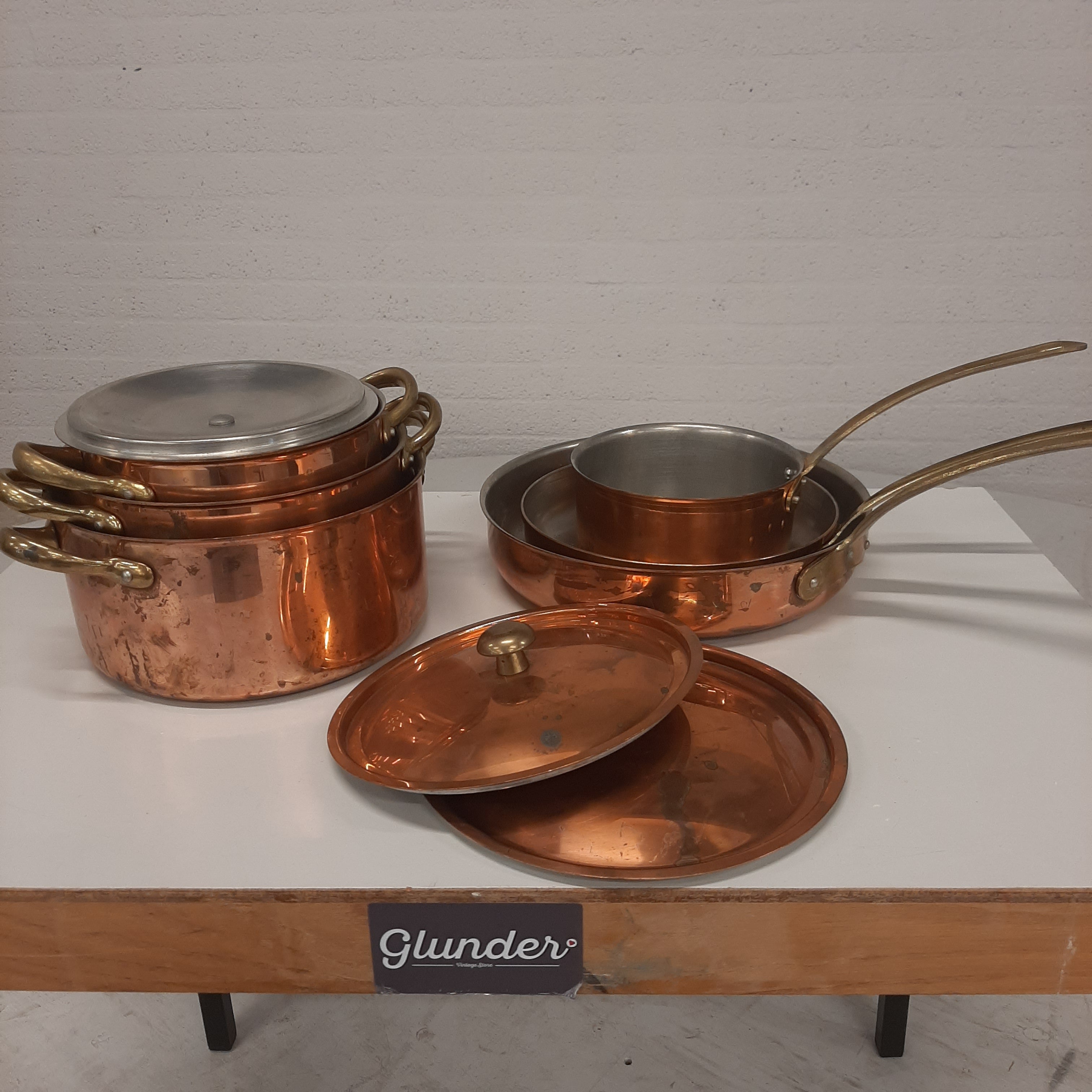 Koperen pannenset Tagus Chef 6 delig