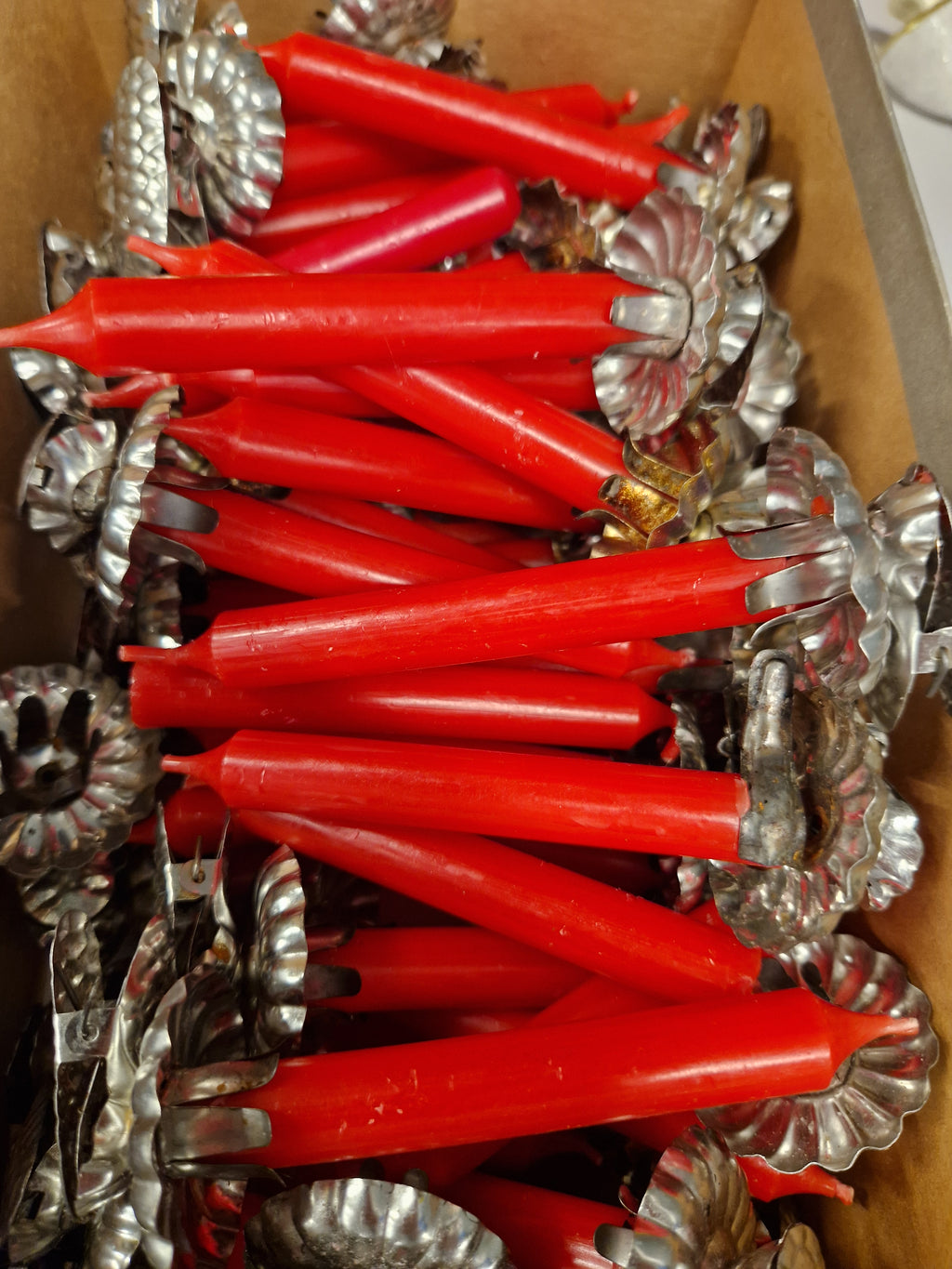 10 x clips voor Duitse kerstkandelaar, retro