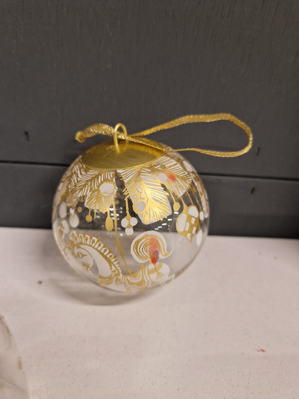 Rosenthal 2x kerstornament, gesigneerd