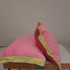 Set van twee roze kussens
