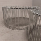 Set salontafel silver wire. Kare design