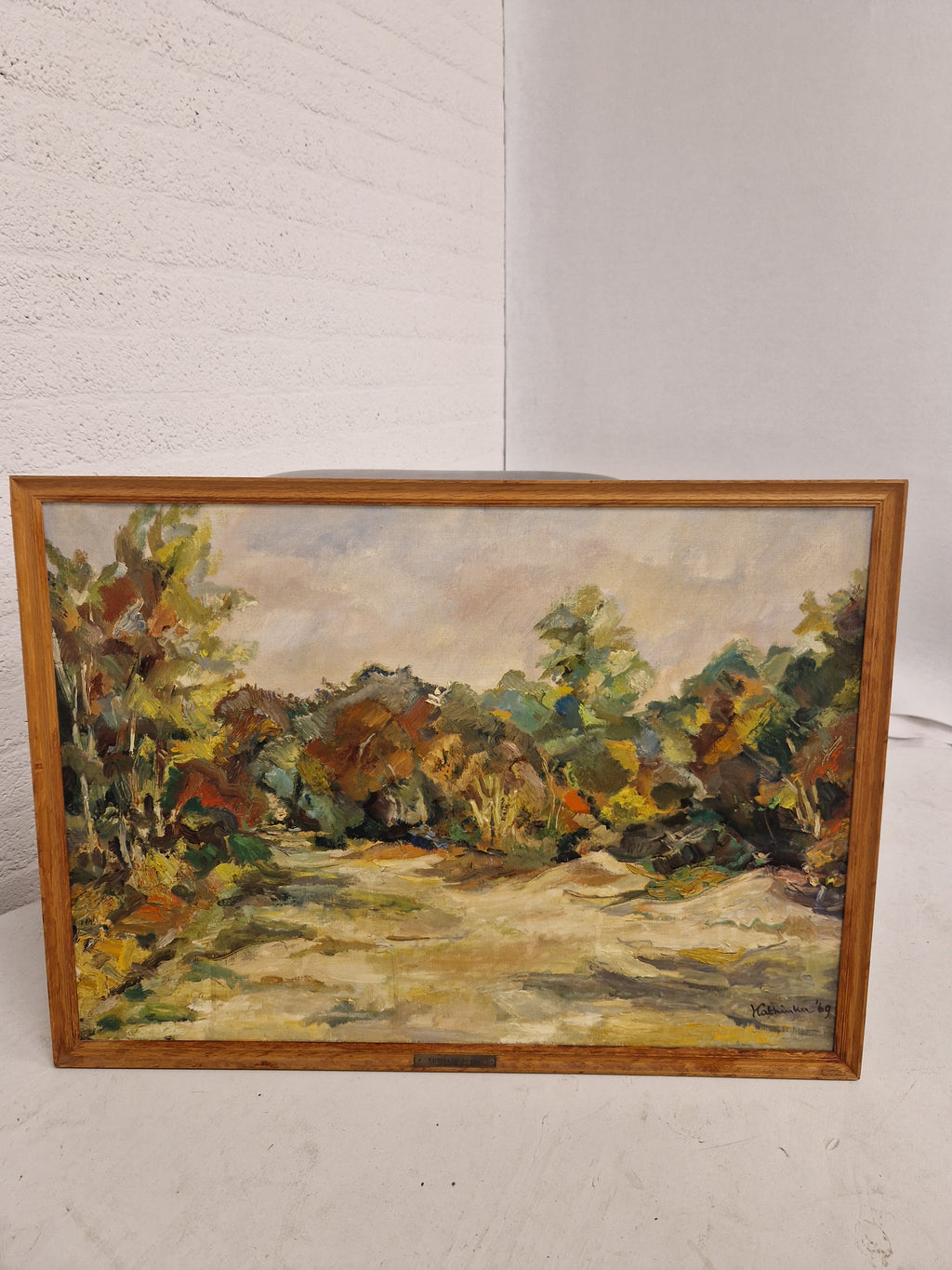 Olieverf Kathinka van der Heide, parklandschap
