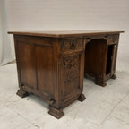 Eiken bureau houtsnijwerk frontjes