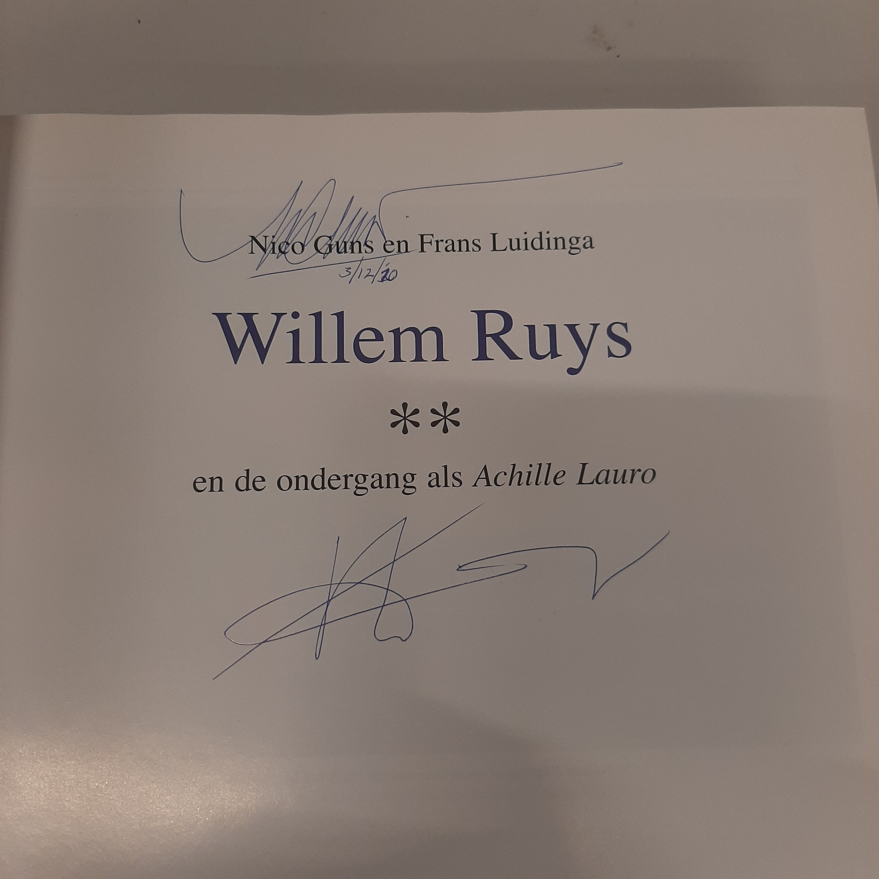 Boek Willem Ruys