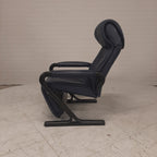 Vintage AP design relaxfauteuil blauw leer