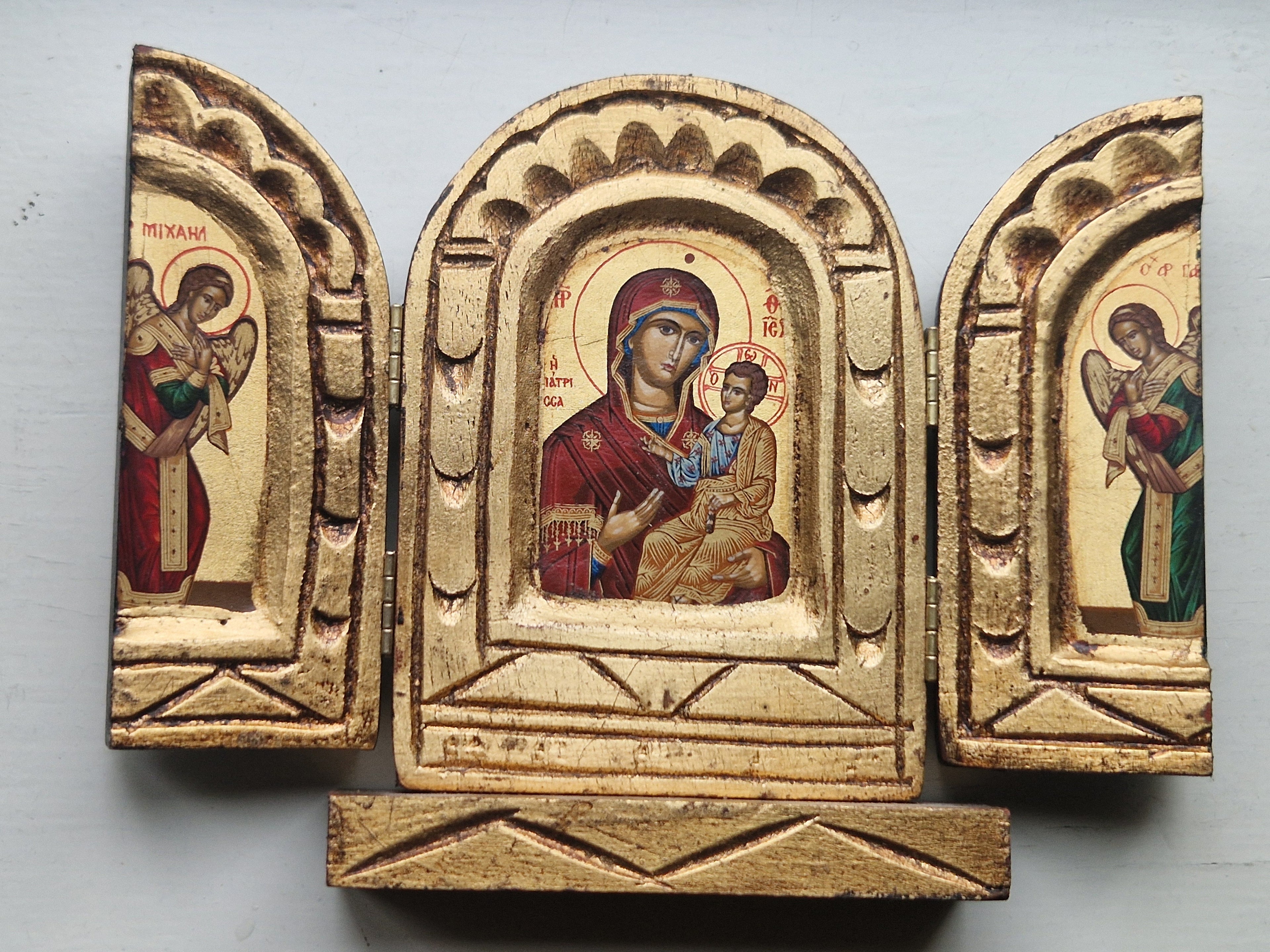 Icoon, triptiek, handmade, Byzantijns