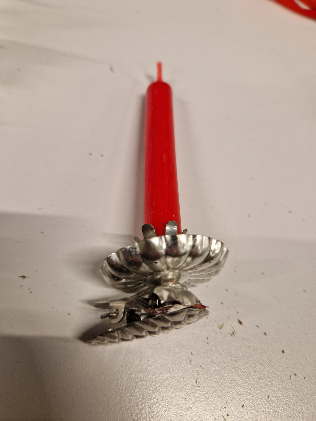 10 x clips voor Duitse kerstkandelaar, retro