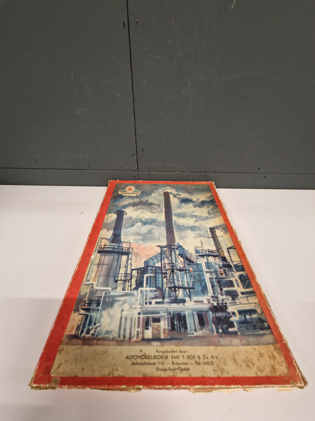 VINTAGE DUTCH GASOLINE ADVERTISING PUZZLE PREMIUM CALTEX PLATINUM GAS COMPLETE