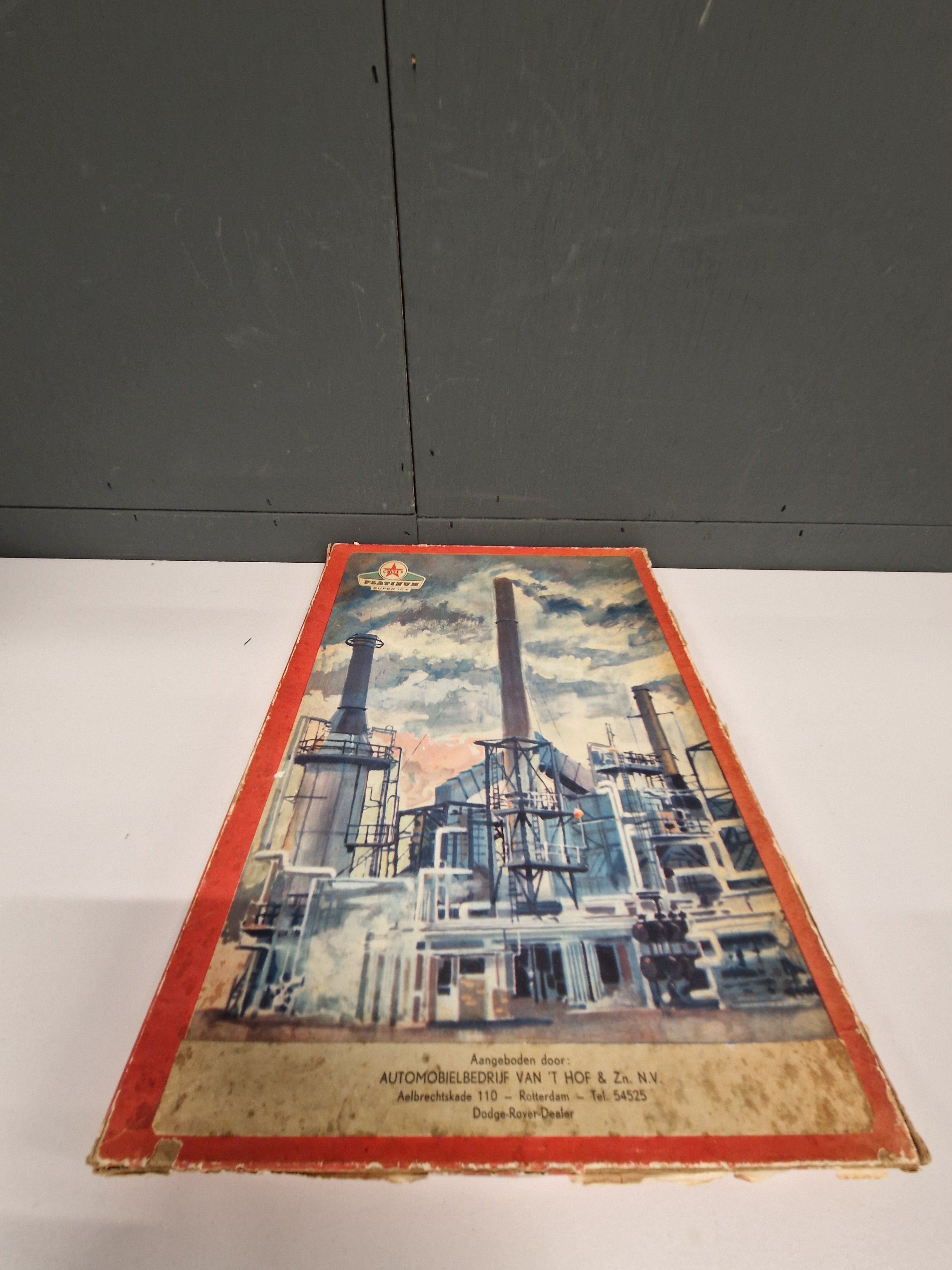 VINTAGE DUTCH GASOLINE ADVERTISING PUZZLE PREMIUM CALTEX PLATINUM GAS COMPLETE