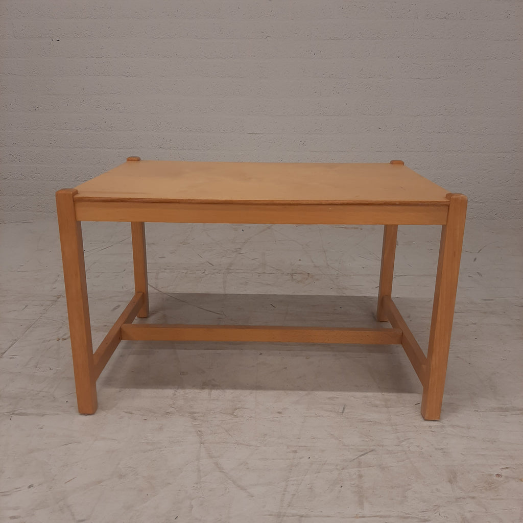 Eiken vintage tafeltje mutiplex blad
