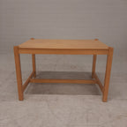 Eiken vintage tafeltje mutiplex blad