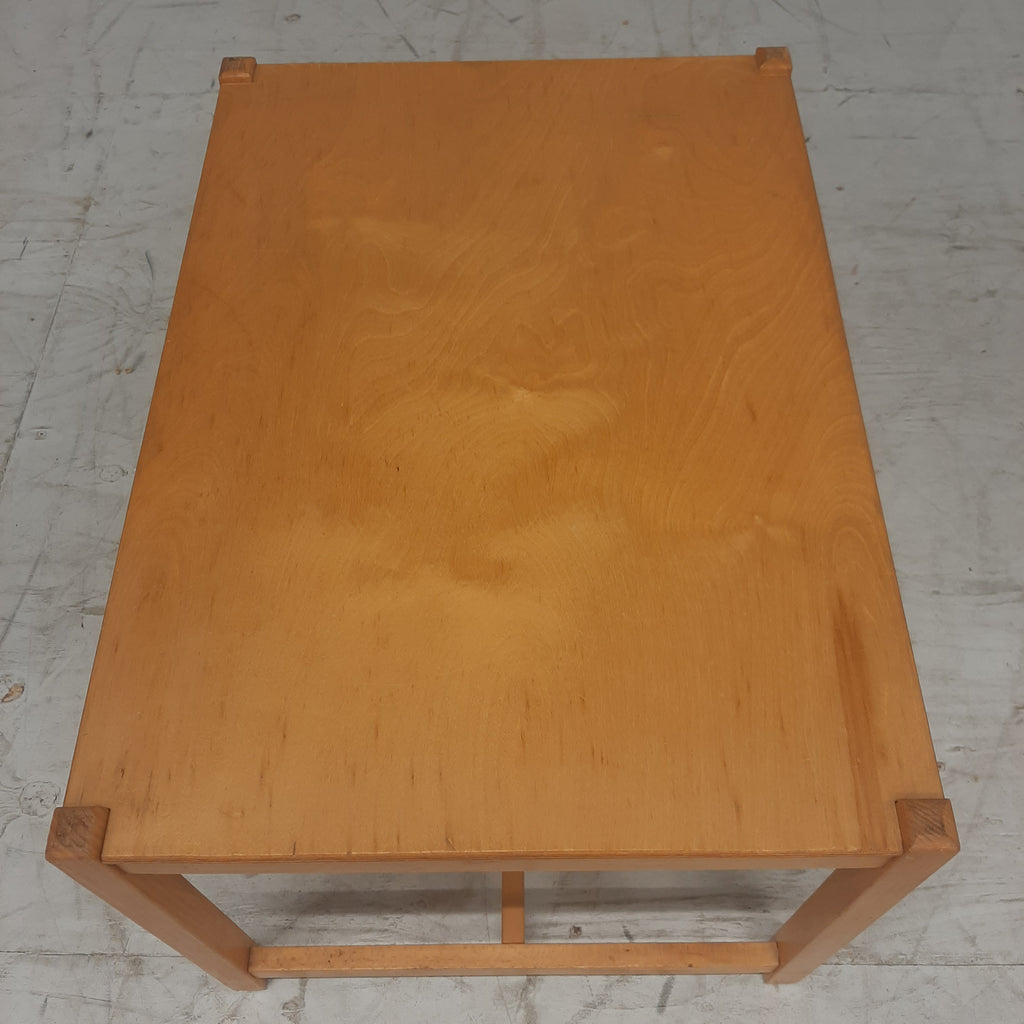 Eiken vintage tafeltje mutiplex blad