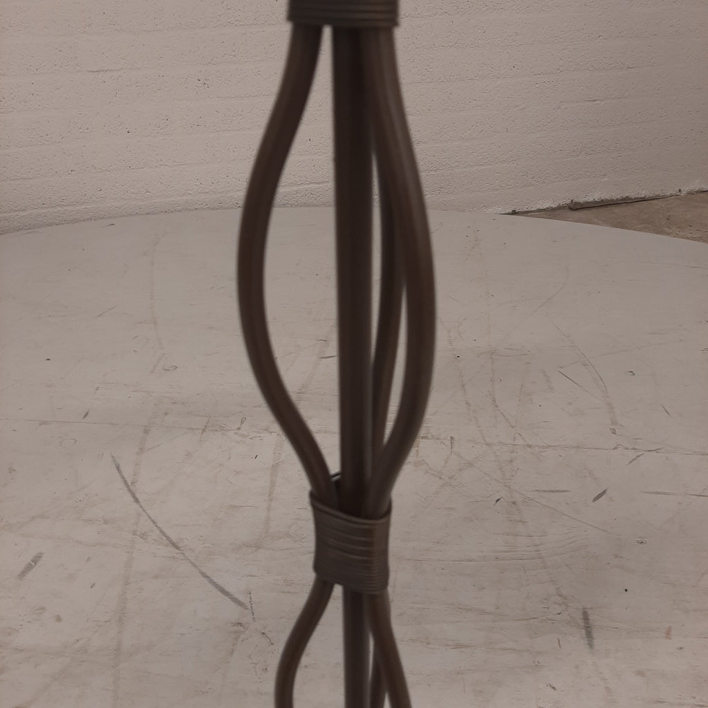 Vintage staande lamp messing golvende poot