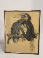 Litho van vogelpaar