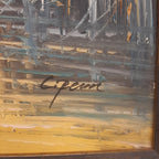 Schilderij havengezicht
