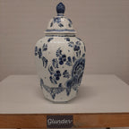Delfts blauw dekselvaas