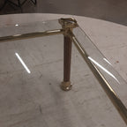 Salontafel messing met glasplaat